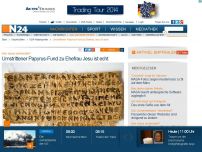 Bild zum Artikel: War Jesus verheiratet? - 
Umstrittener Papyrus-Fund zu Ehefrau Jesu ist echt