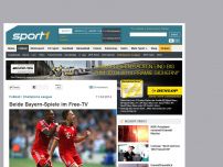 Bild zum Artikel: Beide Bayern-Spiele im Free-TV