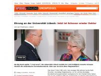 Bild zum Artikel: Ehrung an der Universität Lübeck: Jetzt ist Schavan wieder Doktor