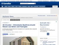 Bild zum Artikel: News: 3D-Drucker - Chinesische Baufirma druckt Häuser aus Beton und Faserglas