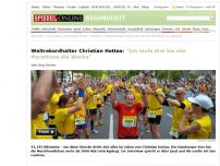 Bild zum Artikel: Weltrekordhalter Christian Hottas: 'Ich laufe drei bis vier Marathons die Woche'
