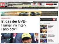 Bild zum Artikel: Nanu! - Ist das Klopp im Inter-Fanblock?