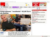 Bild zum Artikel: Unternehmer 'verdiente' 62,90 Euro als Bettler