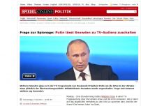 Bild zum Artikel: Frage zur Spionage: Putin lässt Snowden zu TV-Audienz zuschalten