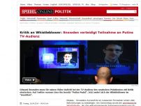 Bild zum Artikel: Umstrittener Auftritt: Snowden verteidigt Teilnahme an Putins TV-Audienz