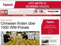 Bild zum Artikel: Da ist das Ding! - Chinesen finden über 1000 WM-Pokale