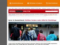 Bild zum Artikel: Syrer in Deutschland: Politiker fordern mehr Hilfe für Flüchtlinge