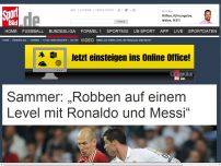 Bild zum Artikel: „Robben auf einem Levelmit Ronaldo und Messi“ Vor dem Hinspiel in der Champions League bei Real Madrid hat Bayerns Sport-Vorstand Matthias Sammer seinen holländischen Star Arjen Robben geadelt. »