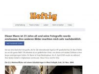 Bild zum Artikel: Dieser Mann ist 23 Jahre alt und seine Fotografin wurde erschossen. Ihre anderen Bilder machten mich sehr nachdenklich.