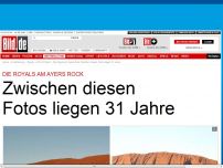 Bild zum Artikel: Die Royals am Ayers Rock - Zwischen diesen Fotos liegen 31 Jahre