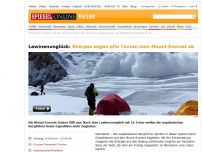 Bild zum Artikel: Lawinenunglück: Sherpas sagen alle Expeditionen zum Mount Everest ab