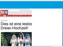 Bild zum Artikel: Ja, ja, ja! - Dies ist eine lesbische Dreier-Hochzeit!