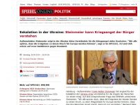 Bild zum Artikel: Eskalation in der Ukraine: Steinmeier kann Kriegsangst der Deutschen verstehen