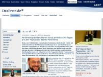 Bild zum Artikel: 29.04.2014 | Knapp 111.000 Euro steuerfrei: Parlamentspräsident Martin Schulz erhielt an 365 Tagen pro Jahr Tagegelder des EU-Parlaments