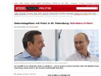 Bild zum Artikel: Geburtstagsfeier mit Putin in St. Petersburg: Schröders Irrfahrt