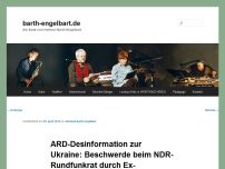 Bild zum Artikel: ARD-Desinformation zur Ukraine: Beschwerde beim NDR-Rundfunkrat durch Ex-Tagesschau-Redakteur Volker Bräutigam