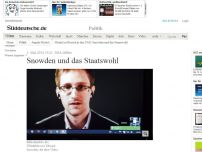 Bild zum Artikel: NSA-Affäre: Snowden und das Staatswohl