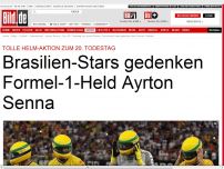 Bild zum Artikel: Zum 20. Todestag - Brasilien-Stars gedenken Formel-1-Held Senna