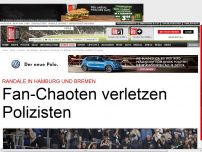 Bild zum Artikel: Randale in Hamburg und Bremen - Fan-Chaoten verletzen Polizisten