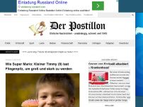 Bild zum Artikel: Wie Super Mario: Kleiner Timmy (9) isst Fliegenpilz, um groß und stark zu werden