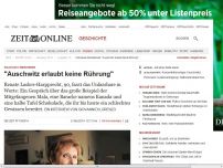 Bild zum Artikel: Fragt mich jetzt! Interview mit einer Überlebenden: 
			  'Auschwitz erlaubt keine Rührung'