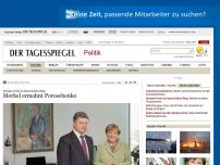 Bild zum Artikel: Merkel ermahnt Poroschenko