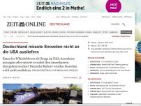 Bild zum Artikel: NSA-Untersuchungsausschuss: 
			  Deutschland muss Snowden nicht an die USA ausliefern