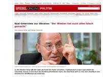 Bild zum Artikel: Gysi-Interview zur Ukraine: 'Der Westen hat auch alles falsch gemacht'