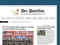 Bild zum Artikel: Pfui! Hinterhältige Russen wagen es, wie jedes Jahr eine Militärparade abzuhalten