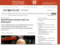 Bild zum Artikel: Enthüllungsjournalist: 
			  Wallraff bekam offenbar Geld von McDonald's