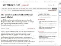 Bild zum Artikel: Alkoholkonsum: 
			  Alle zehn Sekunden stirbt ein Mensch durch Alkohol