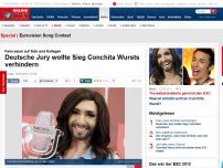 Bild zum Artikel: Fans sauer auf Sido und Kollegen - Deutsche Jury wollte Sieg Conchita Wursts verhindern