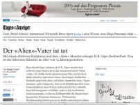 Bild zum Artikel: H.R. Giger ist tot