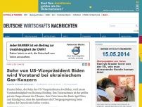 Bild zum Artikel: Sohn von US-Vizepräsident Biden wird Vorstand bei ukrainischem Gas-Konzern