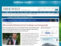 Bild zum Artikel: Deutschlandtrend: AfD erreicht Höchstwert bei Umfrage zur Europawahl