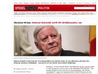 Bild zum Artikel: Ukraine-Krise: Helmut Schmidt wirft EU Größenwahn vor