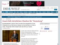 Bild zum Artikel: EKD-Kongress: Gauck hält christlichen Glauben für 'Zumutung'