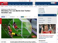 Bild zum Artikel: Aufregung in sozialen Netzwerken - Wembley-Tor von Berlin löst Twitter-Gewitter aus