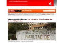 Bild zum Artikel: Medizinskandal in Spanien: 250 Leichen im Keller von Madrider Universität gefunden