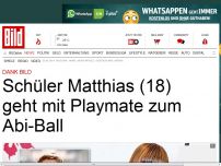 Bild zum Artikel: Matthias (18) geht mit Playmate zum Abi-Ball