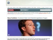 Bild zum Artikel: Neue Funktion: Facebook lässt nach Beziehungsstatus fragen