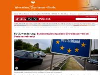 Bild zum Artikel: EU-Zuwanderung: Bundesregierung plant Einreisesperren bei Sozialmissbrauch