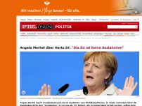 Bild zum Artikel: Angela Merkel über Hartz IV: 'Die EU ist keine Sozialunion'