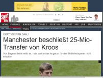 Bild zum Artikel: Manchester beschließt 25-Mio-Transfer von Kroos Laut „Daily Mail“ ist der Deal für United klar, Toni Kroos soll für rund 25 Mio. kommen. Unterdessen spricht FCB-Boss Hopfner Klartext zu Vertragsverhandlungen. »