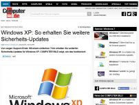 Bild zum Artikel: Betriebssystem-Dino: Windows XP: So erhalten Sie weitere Sicherheits-Updates