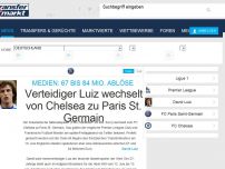 Bild zum Artikel: Verteidiger Luiz wechselt von Chelsea zu Paris St. Germain