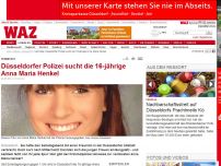 Bild zum Artikel: Düsseldorfer Polizei sucht die 16-jährige Anna Maria Henkel