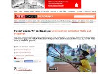 Bild zum Artikel: Protest gegen WM in Brasilien: Indianer schießen Pfeile auf Polizisten