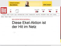 Bild zum Artikel: Bäh-Szene beim Baseball - Diese Ekel-Aktion ist der Hit im Netz