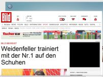 Bild zum Artikel: BILD beweist - Weidenfeller trainiert mit der Nr.1 auf den Schuhen